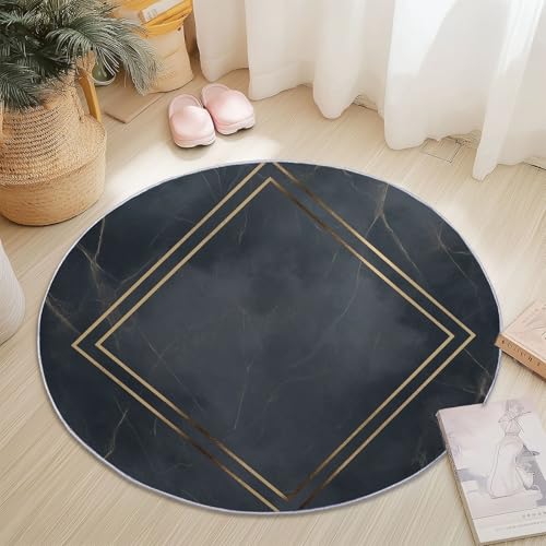 Generisch Rund Teppich Kurzflor Minimalistischer Marmorumriss Design, ø 150 cm, waschbar Wohnzimmerteppich rutschfest, weich für Wohnzimmer Schlafzimmer Zuhause Büro, Dunkelgrau Generisch Rund Teppich Kurzflor Minimalistischer Marmorumriss Design, ø 150 cm, waschbar Wohnzimmerteppich rutschfest, weich für Wohnzimmer Schlafzimmer Zuhause Büro, Dunkelgrau von Generisch