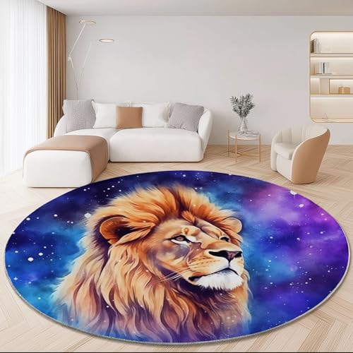 Generisch Runder Teppich Aquarell Tiere Galaxie Thema für Wohnzimmer Kinderzimmer, Lila Kurzflor Waschbar Rund Teppich mit Rutschfester Rückseite, Haustierfreundlicher Teppiche 90 cm Generisch Runder Teppich Aquarell Tiere Galaxie Thema für Wohnzimmer Kinderzimmer, Lila Kurzflor Waschbar Rund Teppich mit Rutschfester Rückseite, Haustierfreundlicher Teppiche 90 cm von Generisch