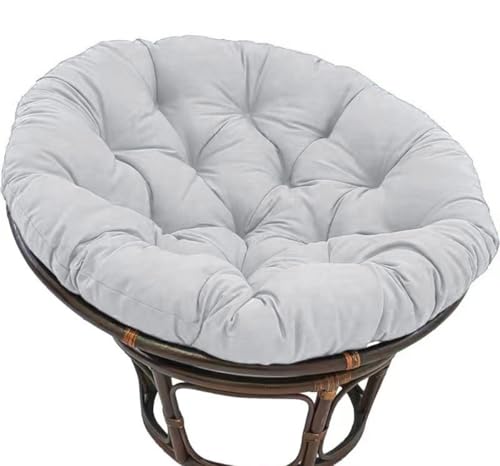 Generisch Rundes Hängesessel Kissen, Rattanstühle Sitzkissen, Outdoor Schaukel Stuhlkissen, Garten Hängendes Korb Stuhl Pad Eierstuhlkissen Polster (Stühle Nicht Enthalten)(Gray,60X60CM) von Generisch
