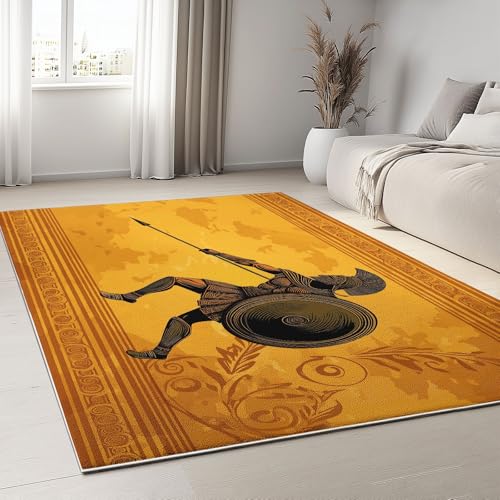 Generisch Rutschfester Teppich 80 x 150 cm Soldat Schild Blumen Kurzflor Läufer fürs Wohnzimmer, Traditioneller Tribal Stil Weicher Rechteckiger Teppich für Schlafzimmer Waschbarer Teppichläufer Deko Generisch Rutschfester Teppich 80 x 150 cm Soldat Schild Blumen Kurzflor Läufer fürs Wohnzimmer, Traditioneller Tribal Stil Weicher Rechteckiger Teppich für Schlafzimmer Waschbarer Teppichläufer Deko von Generisch