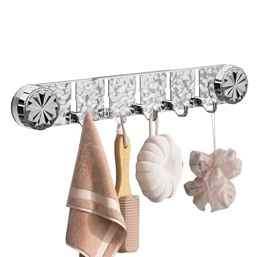 Generisch Saugnapfhaken Für Dusche 5-Haken, Wandgarderoben Haken, Rutschfeste Hochbelastbare Handtuchhalter Für Wand Schlafzimmer Wohnung Kleiderschrank Studentenwohnheim Dusche Küche Waschküche von Generisch