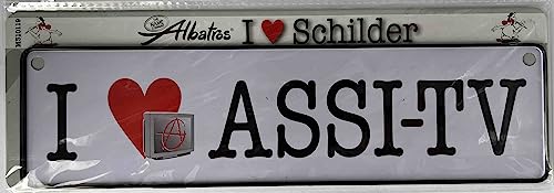 Generisch Schild, I LOVE,Blechschild, 26 x 7cm, NEU (ASSI-TV) von Generisch