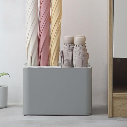 Generisch Schirmständer Regenschirm Holz Schirmständer Weiß Eckig Schirmständer Schmal Schwarz,Grey von Generisch