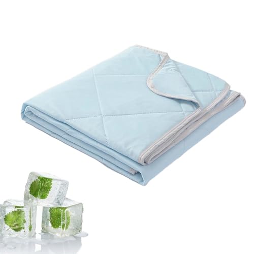 Generisch Cooling Sleep KüHldecke, Cooling Sleep 3-Lagen Kühldecke, Cooling Sleep Decke, Doppelseitig KüHlende Decke, Sommerdecke KüHlend (Blau, 180x220cm) von Generisch