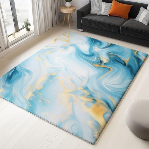 Generisch Schlafzimmer Teppich Marmor Hellblaue Textur 60x120 cm Wohnzimmer Waschbarer rutschfest Teppiche, Weiche Flauschig Kurzflor Teppich für Jungen Mädchen Kinder Teenager Generisch Schlafzimmer Teppich Marmor Hellblaue Textur 60x120 cm Wohnzimmer Waschbarer rutschfest Teppiche, Weiche Flauschig Kurzflor Teppich für Jungen Mädchen Kinder Teenager von Generisch