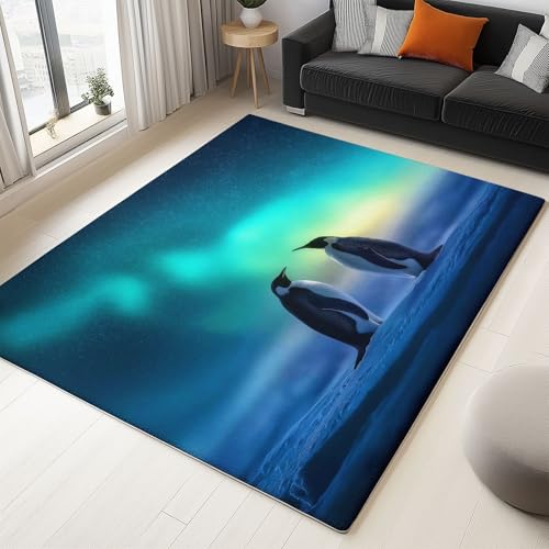 Generisch Schlafzimmer Teppich Polarpinguine Aurora 140x200 cm Wohnzimmer Waschbarer rutschfest Teppiche, Weiche Flauschig Kurzflor Teppich für Jungen Mädchen Kinder Teenager Generisch Schlafzimmer Teppich Polarpinguine Aurora 140x200 cm Wohnzimmer Waschbarer rutschfest Teppiche, Weiche Flauschig Kurzflor Teppich für Jungen Mädchen Kinder Teenager von Generisch