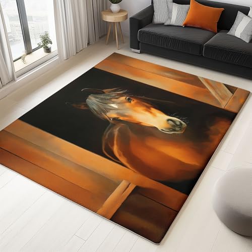 Generisch Schlafzimmer Teppich Tier Braun Pferd 120x180 cm Wohnzimmer Waschbarer rutschfest Teppiche, Weiche Flauschig Kurzflor Teppich für Jungen Mädchen Kinder Teenager Generisch Schlafzimmer Teppich Tier Braun Pferd 120x180 cm Wohnzimmer Waschbarer rutschfest Teppiche, Weiche Flauschig Kurzflor Teppich für Jungen Mädchen Kinder Teenager von Generisch