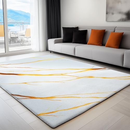 Generisch Schlichtes Design Wohnzimmer Teppiche 140 x 200 cm, Waschbarer Marmor Streifen Bedruckter Rechteckiger Läufer - Rutschfester Dekorativer Teppich Weiche Niedrigflor Läufer für Schlafzimmer Generisch Schlichtes Design Wohnzimmer Teppiche 140 x 200 cm, Waschbarer Marmor Streifen Bedruckter Rechteckiger Läufer - Rutschfester Dekorativer Teppich Weiche Niedrigflor Läufer für Schlafzimmer von Generisch