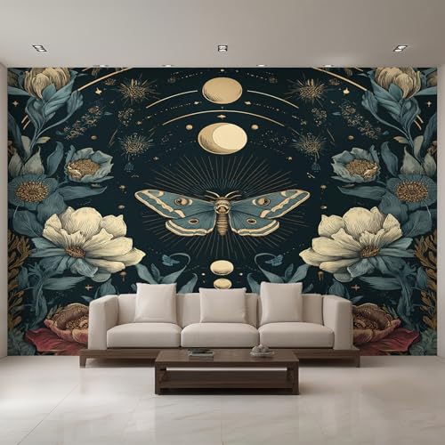 Generisch Schmetterling Tapete, Fototapete Motte Blumen Stern, Vliestapete für Schlafzimmer Wohnzimmer, Wand Deko Tapeten, Wandverkleidung 300x210 cm D&O55 Generisch Schmetterling Tapete, Fototapete Motte Blumen Stern, Vliestapete für Schlafzimmer Wohnzimmer, Wand Deko Tapeten, Wandverkleidung 300x210 cm D&O55 von Generisch