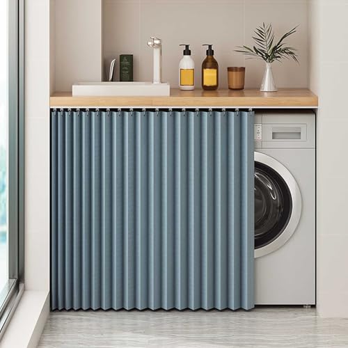 Generisch Schrank Vorhang Selbstklebend Schrankvorhang Zum Schieben KüChe Regal Vorhang Mit Schiene KüChenschrank Vorhang Zum Schieben(a3,W150cm|H60cm) von Generisch