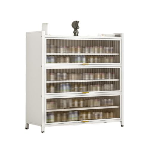 Generisch Schuhregal, Verstellbare Regale, Schmales, Platzsparendes Kleines, Freistehende Schuhe, Robustes for Enge Räume(White,115x35x60cm) von Generisch