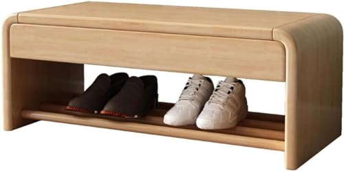 Generisch Schuhregal mit Aufbewahrungsschublade und Wickelhocker, 1-lagiges Regal, 150 kg Tragkraft, Platzsparendes Design für Flur von Generisch