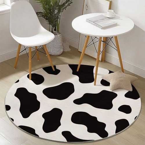 Generisch Schwarz Und Weiß Runder Teppich Wohnzimmer 180 cm rutschfest Teppiche Waschbar Teppiche Kurzflor Weich Runder Teppich Kuhfell Textur for Wohnzimmer Schlafzimmer Studie Heimbüro Generisch Schwarz Und Weiß Runder Teppich Wohnzimmer 180 cm rutschfest Teppiche Waschbar Teppiche Kurzflor Weich Runder Teppich Kuhfell Textur for Wohnzimmer Schlafzimmer Studie Heimbüro von Generisch