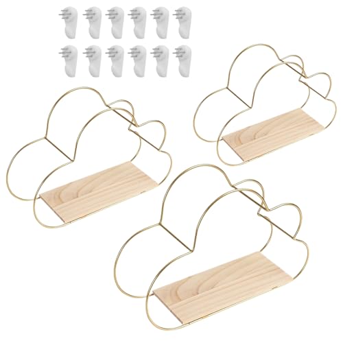 Generisch Schwebende Regale - Cloud Wandregal Mit Schwebenden Regalbrettern,3 Teile Modernes Regalsystem Aufbewahrung, Wohndeko für Wohnzimmer, Badezimmer & Kinderzimmer von Generisch