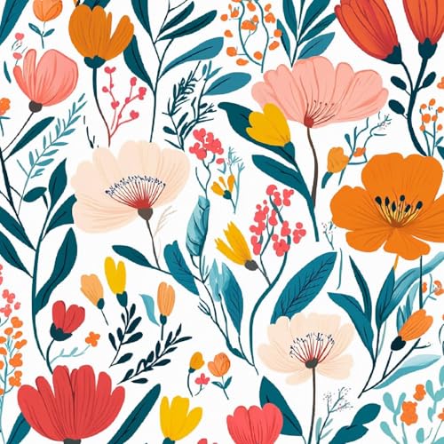 Generisch Selbstklebend Tapete Blumen Tapete 30CM×12M Bunte Pflanzen, Blumen Und Blätter Möbelfolie Wasserdicht Vinyl Folie Klebefolie DIY Dekorfolie Abnehmbar Klebetapete für Wohnzimmer Schlafzimmer Generisch Selbstklebend Tapete Blumen Tapete 30CM×12M Bunte Pflanzen, Blumen Und Blätter Möbelfolie Wasserdicht Vinyl Folie Klebefolie DIY Dekorfolie Abnehmbar Klebetapete für Wohnzimmer Schlafzimmer von Generisch