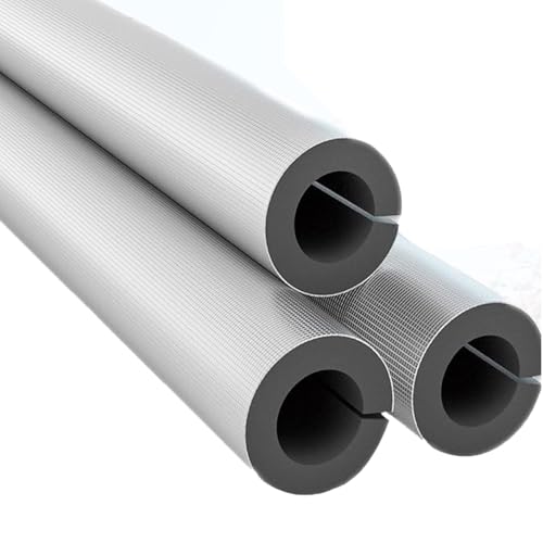 Generisch Selbstklebende Rohrisolierung Schaumstoff rohr 16/27/43/60/89/114/159/219mm, Frostschutzisolierrohr Für Den Außenbereich Für Heizung Sanitär Heizungsrohr Kupferrohr(48mmx50mmx0.95m) von Generisch