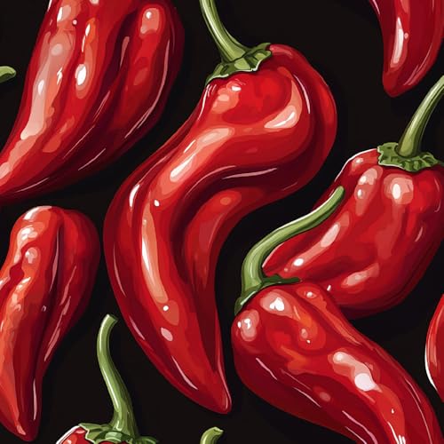 Generisch Selbstklebende Tapete 44x1000 cm Klebefolie Möbel Chilischote Rot Dekorfolie Möbelfolie Malerei Pflanzen Mustertapete Wandtapete Wohnzimmer Schlafzimmer Wasserdicht Wallpaper Küche Generisch Selbstklebende Tapete 44x1000 cm Klebefolie Möbel Chilischote Rot Dekorfolie Möbelfolie Malerei Pflanzen Mustertapete Wandtapete Wohnzimmer Schlafzimmer Wasserdicht Wallpaper Küche von Generisch