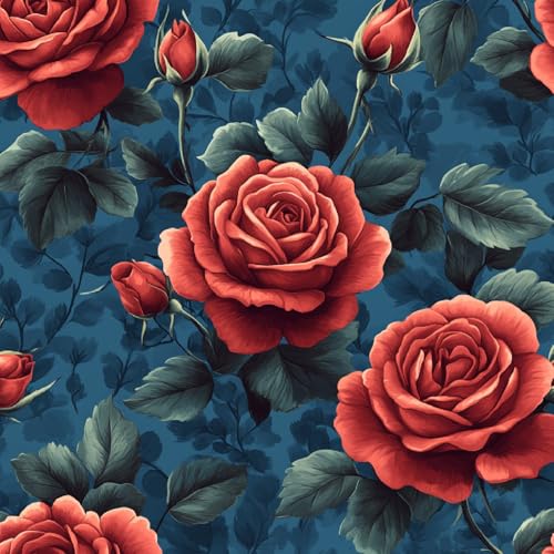 Generisch Selbstklebende Tapete 44x200 cm Klebefolie Möbel Rose Rot Dekorfolie Möbelfolie Malerei Pflanzen Mustertapete Wandtapete Wohnzimmer Schlafzimmer Wasserdicht Wallpaper Küche Generisch Selbstklebende Tapete 44x200 cm Klebefolie Möbel Rose Rot Dekorfolie Möbelfolie Malerei Pflanzen Mustertapete Wandtapete Wohnzimmer Schlafzimmer Wasserdicht Wallpaper Küche von Generisch