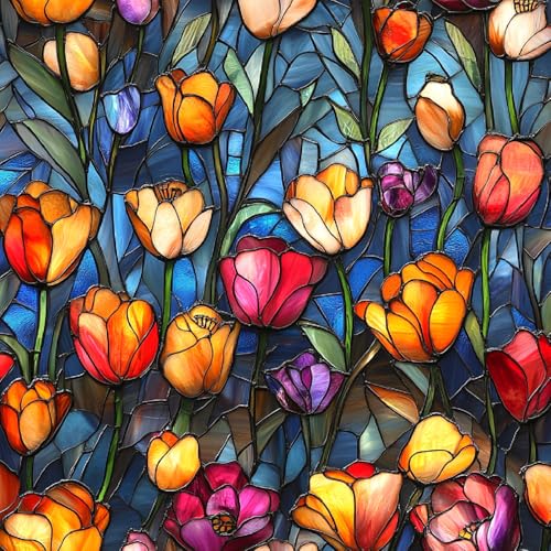 Generisch Selbstklebende Tapete 44x300 cm Klebefolie Möbel Bunte Tulpen Dekorfolie Möbelfolie Retro Glas Mustertapete Wandtapete Wohnzimmer Schlafzimmer Wasserdicht Wallpaper Küche Generisch Selbstklebende Tapete 44x300 cm Klebefolie Möbel Bunte Tulpen Dekorfolie Möbelfolie Retro Glas Mustertapete Wandtapete Wohnzimmer Schlafzimmer Wasserdicht Wallpaper Küche von Generisch