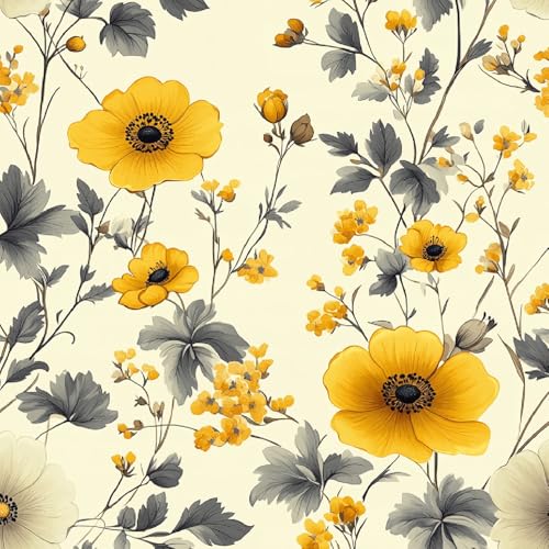 Generisch Selbstklebende Tapete 44x500 cm Klebefolie Möbel Blumen Gelb Dekorfolie Möbelfolie Malerei Pflanzen Mustertapete Wandtapete Wohnzimmer Schlafzimmer Wasserdicht Wallpaper Küche Generisch Selbstklebende Tapete 44x500 cm Klebefolie Möbel Blumen Gelb Dekorfolie Möbelfolie Malerei Pflanzen Mustertapete Wandtapete Wohnzimmer Schlafzimmer Wasserdicht Wallpaper Küche von Generisch