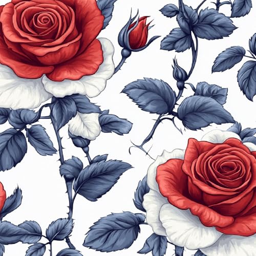 Generisch Selbstklebende Tapete Möbel Klebefolie Rose 40×300cm Vintage Rote Rose Blume Klebetapete Vintage Wasserdichte Vinyl Möbelfolie für Wohnzimmer Schlafzimmer Küche Wand Möbel Generisch Selbstklebende Tapete Möbel Klebefolie Rose 40×300cm Vintage Rote Rose Blume Klebetapete Vintage Wasserdichte Vinyl Möbelfolie für Wohnzimmer Schlafzimmer Küche Wand Möbel von Generisch