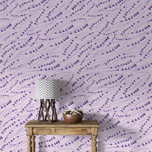 Generisch Selbstklebende Tapete Wandpapier 40x1500cm, Ranke, Mustertapete, Pflanzen Wallpaper, Lila Wasserfest Vinyl Tapeten für Möbel, Wände, Wohn, Schlafzimmer -Bb63 Generisch Selbstklebende Tapete Wandpapier 40x1500cm, Ranke, Mustertapete, Pflanzen Wallpaper, Lila Wasserfest Vinyl Tapeten für Möbel, Wände, Wohn, Schlafzimmer -Bb63 von Generisch