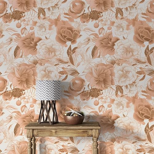 Generisch Selbstklebende Tapete Wandpapier Blumen Design, Braun, Pflanzen Deko Klebefolie für Möbel, Wände, Wohn, Schlafzimmer, Wasserdicht Retro Tapete Möbelaufkleber Dekorfolie 40x300cm -Ba156 Generisch Selbstklebende Tapete Wandpapier Blumen Design, Braun, Pflanzen Deko Klebefolie für Möbel, Wände, Wohn, Schlafzimmer, Wasserdicht Retro Tapete Möbelaufkleber Dekorfolie 40x300cm -Ba156 von Generisch
