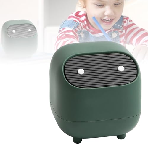 Generisch Sensor Mülleimer Mini-Doppelschicht-Mülleimer mit Deckel für Zuhause Laubsäcke 85 Liter (Green, 17cmx17cm) von Generisch