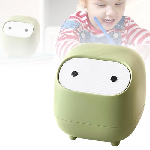 Generisch Sensor Mülleimer Mini-Doppelschicht-Mülleimer mit Deckel für Zuhause Laubsäcke 85 Liter (Light Green, 17cmx17cm) von Generisch