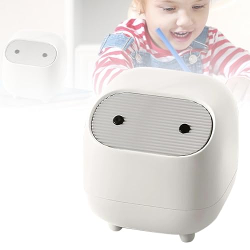Generisch Sensor Mülleimer Mini-Doppelschicht-Mülleimer mit Deckel für Zuhause Laubsäcke 85 Liter (White, 17cmx17cm) von Generisch