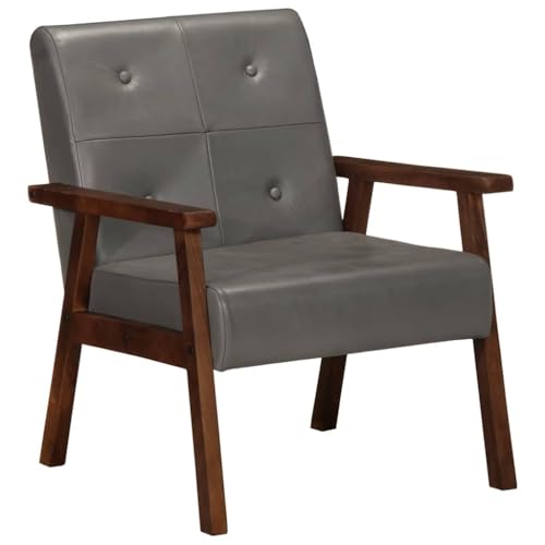 Generisch Sessel Grau Echtleder,jiangboyue-247643 von Generisch