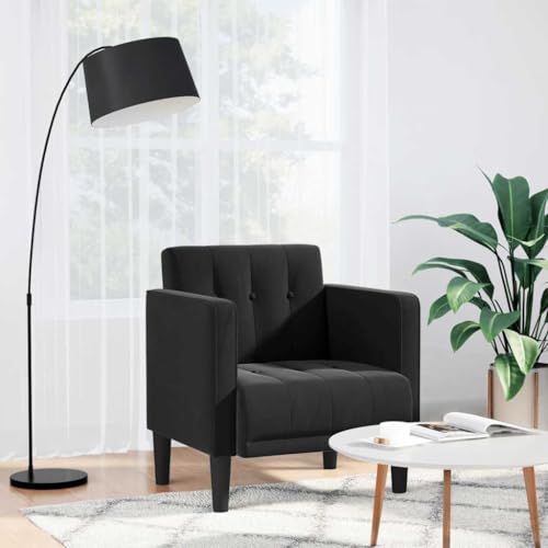 Generisch Sessel mit Armlehnen Schwarz 53 cm Samt,jiangboyue-4100557 von Generisch