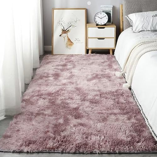 Generisch Shaggy Hochflor Teppich Flauschig rutschfest Waschbar Moderne Deko Teppich für Schlafzimmer, Wohnzimmer(AA) von Generisch