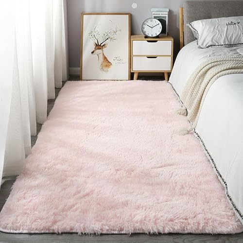 Generisch Shaggy Hochflor Teppich Flauschig rutschfest Waschbar Moderne Deko Teppich für Schlafzimmer, Wohnzimmer,Pink #2,100cm×160cm Generisch Shaggy Hochflor Teppich Flauschig rutschfest Waschbar Moderne Deko Teppich für Schlafzimmer, Wohnzimmer,Pink #2,100cm×160cm von Generisch