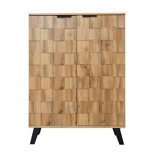Generisch Sideboard, moderner Schuhschrank, 5 Fächer, verstellbare Einlegeböden - Maße 80,5 x 35 x 109,5 cm Generisch Sideboard, moderner Schuhschrank, 5 Fächer, verstellbare Einlegeböden - Maße 80,5 x 35 x 109,5 cm von Generisch