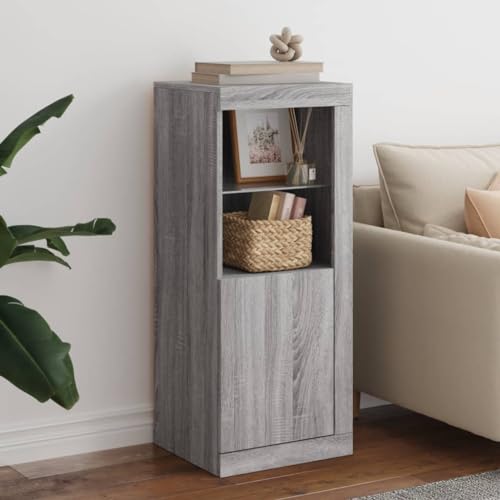 Generisch Sideboard mit LED-Leuchten Grau Sonoma 41x37x100 cm,jiangboyue-836649 von Generisch