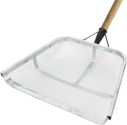 Generisch Siebschaufel, sieb Schaufel Sandsieb Groß Garten Metallschaufel Für Reptilienkot 4/12 Mm Maschenweite, Garten Bodensieb Erdsieb Effizientes Sieb Zum Sieben Von Boden (Mesh 0.4x0.4cm) von Generisch