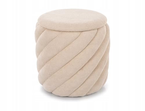 Generisch Sitzhocker Sitzpouf Polsterhocker Fußhocker mit Praktischem Stauraum Grau/Beige (Beige) von Generisch