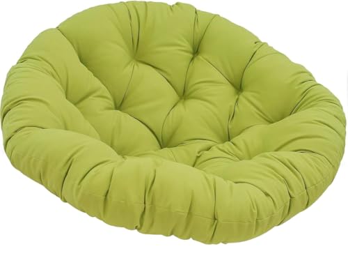 Generisch Sitzkissen Hängesessel Kissen, Rundes Dicke Sitzauflage Schwingsessel Polster, Wasserdicht Ersatzpolster Bodenkissen für Indoor Outdoor Garten Terrasse(Green,50X50CM) von Generisch