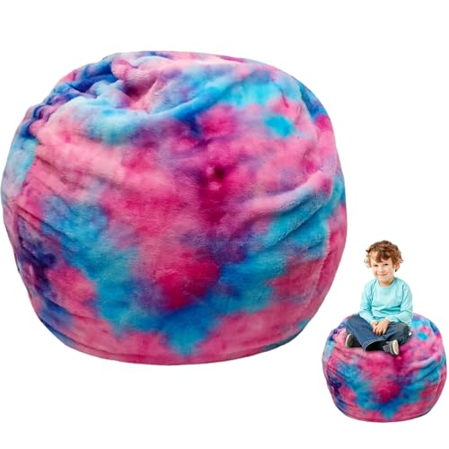 Generisch Sitzsack zur Aufbewahrung von Stofftieren – Plüschtier-Aufbewahrungstasche mit Reißverschluss | Stofftier-Organizer mit breitem Griff, 18 Zoll & 27 Zoll Plüschtierhalter für Kinder von Generisch