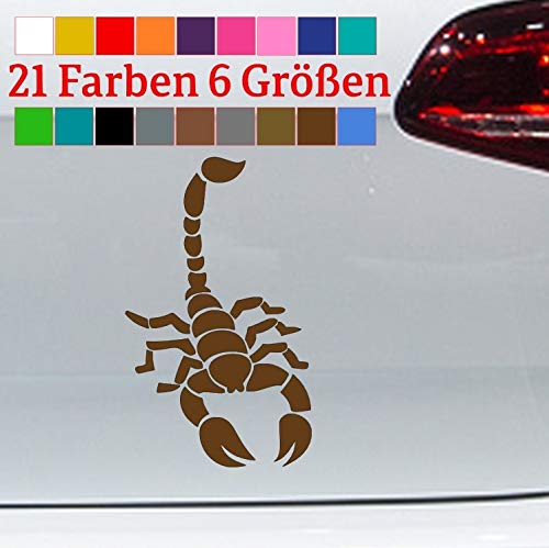 Generisch Skorpion Aufkleber Scorpio Sticker Sternbild Sternzeichen Tierkreis Horoskop JDM in 6 Größen und 21 Farben von Generisch