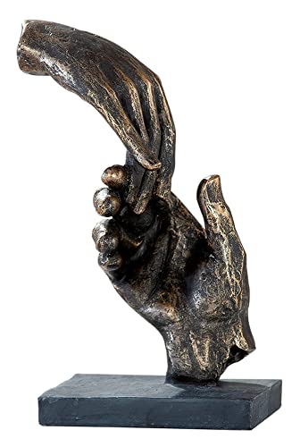 Generisch Skulptur Reich Mir Deine Hand | Figur, Statue, Deko-Figur, Deko-Artikel, Herzfigur, Hochzeitsgeschenk, Liebesgeschenk, H 21 cm von Generisch