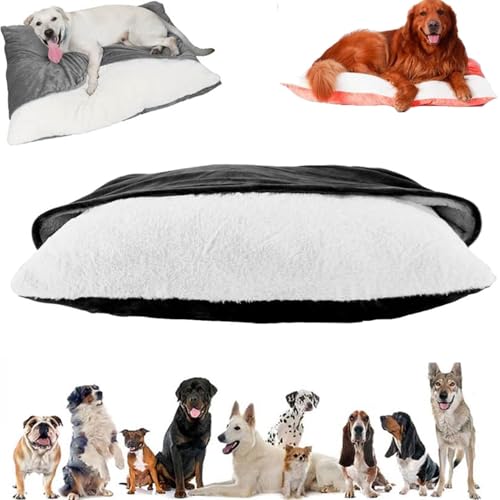 Generisch Snoozie Snuggle Burrow Bed, Washable Dog Bed with Cover Cave, Nest Dog Beds, Removable Indoor Pets Sleeping Bag, for Small Medium Large Size Pet (Black, XL) von Generisch