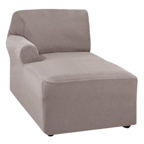 Generisch Sofabezug Für Links/Rechts, L-Förmiger Stretch Chaiselongue-Bezug, Waschbare Schonbezug Mit Elastischem Riemen Für Wohnzimmer(Light Brown,Left) von Generisch