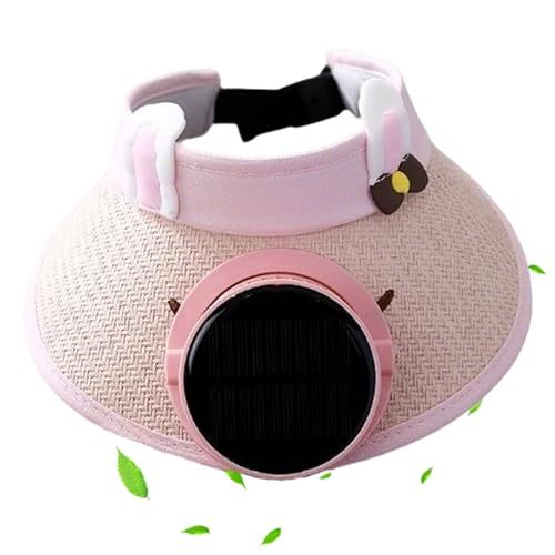 Generisch Solare Ventilator Outdoor - Verstellbarer Mit Lüftern Und Solarenergie | Kühlendes Visier Tragbare 3-Stufen Einstellung Für Garten Wandern Angeln Camping Radfahren Yoga Urlaub Pool von Generisch