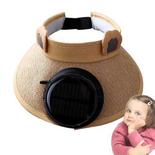 Generisch Solarenergie Ventilator - Breitkrempiger Solar Ventilator | Dreifach Geschwindigkeits Einstellung Tragbar für Reisen Camping Sport Garten Outdoor von Generisch