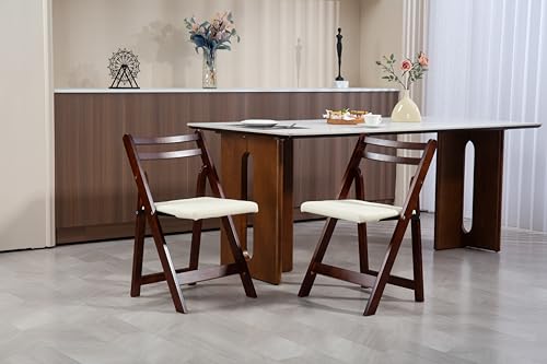Generisch Solid Wood Folding Chair - Space-Saving, Durable & Stylish Design for Home, Office Use von Generisch