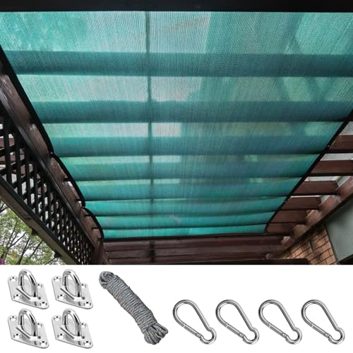 Generisch Sonnensegel Wasserdicht Rechteckig UV Schutz Polyester Markisenstoff, UV-beständig Schattierungsnetz Balkon für Terrasse Pergola Garten Pflanze Hühnerstall(6x14 m(19.7x45.9 ft)) von Generisch