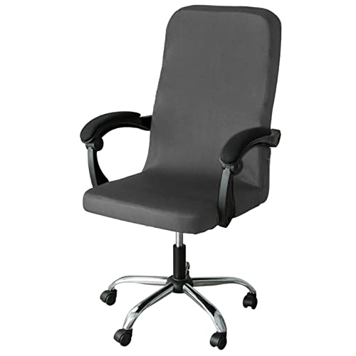 Generisch Spandex Stuhlbezüge Stuhlhussen Universal Sessel Drehstuhl Bezug Stretch Office Computer Stuhlbezug Lehnstuhl Abdeckung Husse Bezug Schreibtischstuhl Überzug,Dark Gray,42~52cm von Generisch