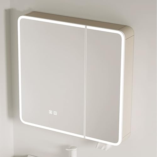 Generisch Spiegelschrank Bad, Badspiegelschrank mit Stauraum und Led-Beleuchtung, Intelligente Kosmetikschränke mit Antibeschlagfunktion und Touch-Schalter Generisch Spiegelschrank Bad, Badspiegelschrank mit Stauraum und Led-Beleuchtung, Intelligente Kosmetikschränke mit Antibeschlagfunktion und Touch-Schalter von Generisch